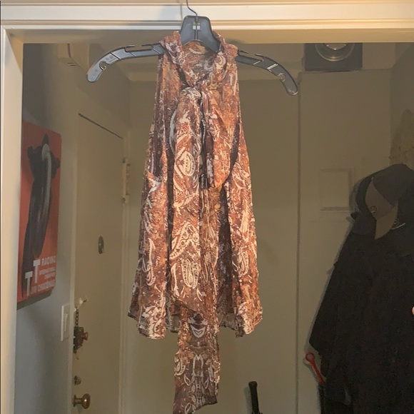 Necktie sheer blouse - Picture 3 of 4